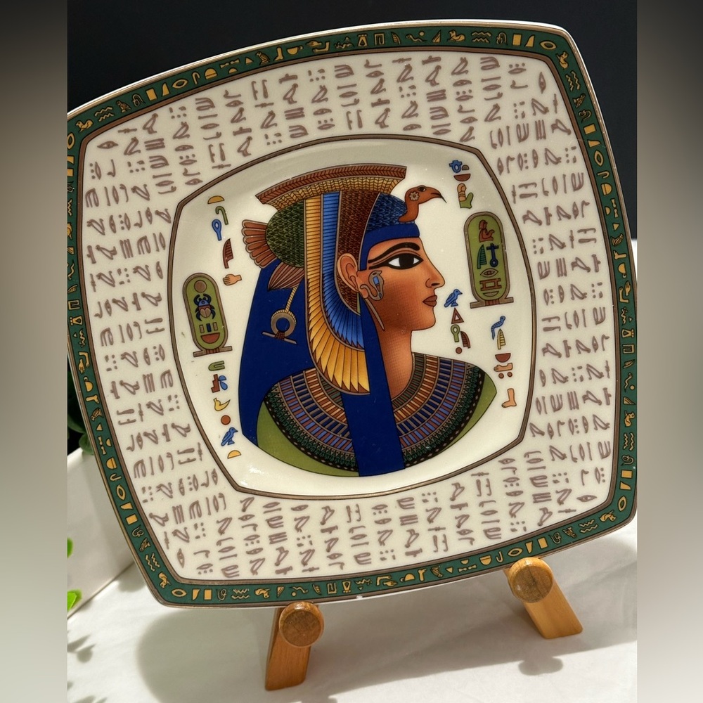 LIMOGES - FM Fathi Mahmoud Made in Egypt Square Plate 10”5 - Picture 2 of 9